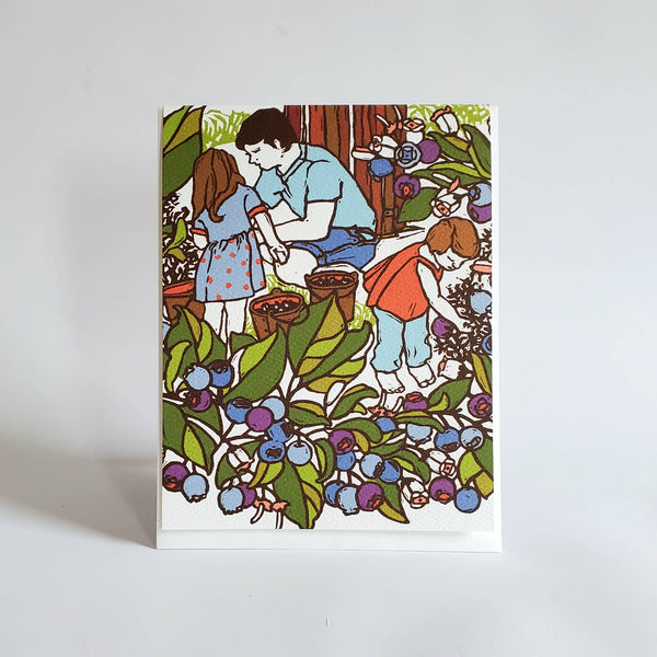 Blueberry Picking Father's Day Card - DIGS