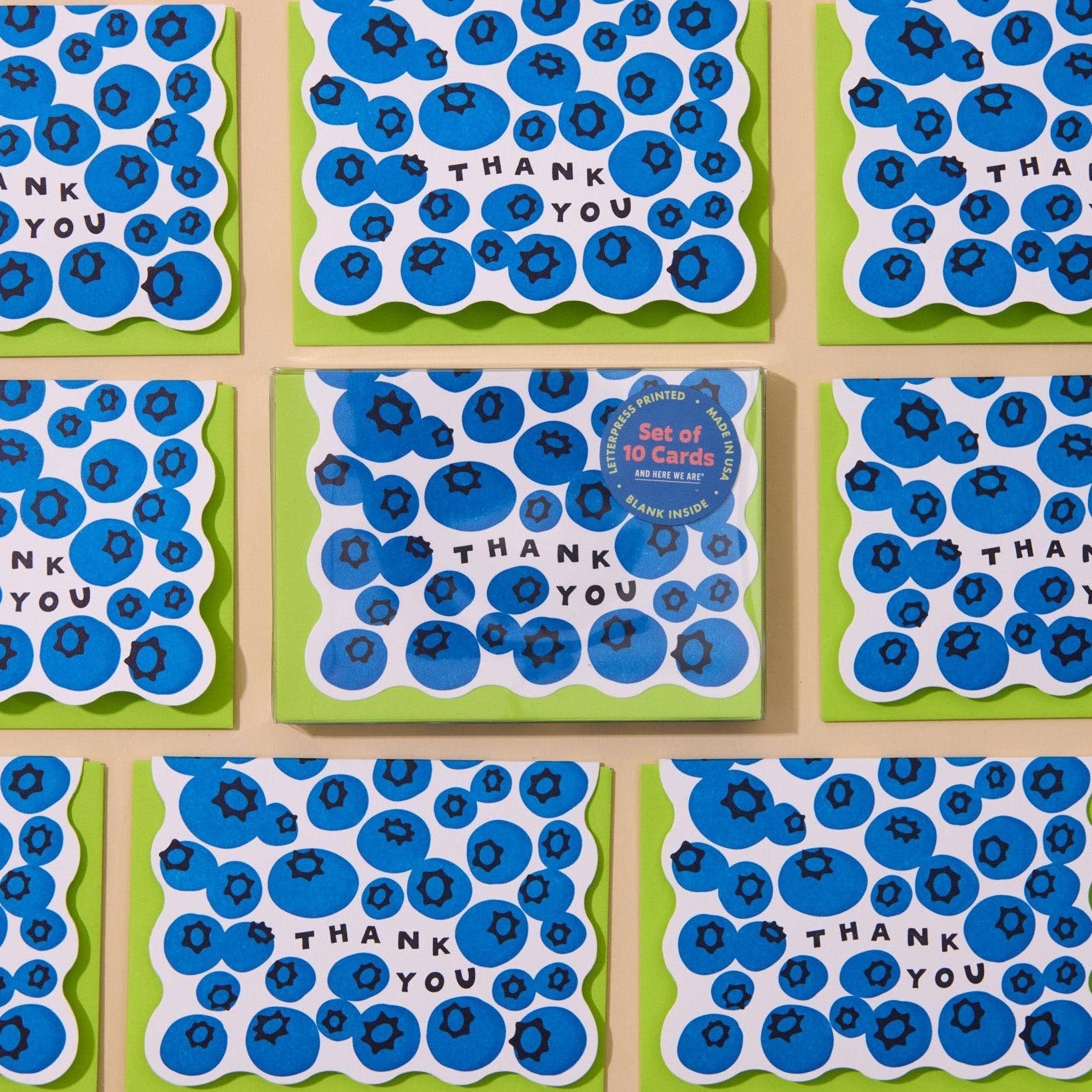 Blueberry Thank You Card Set - DIGS