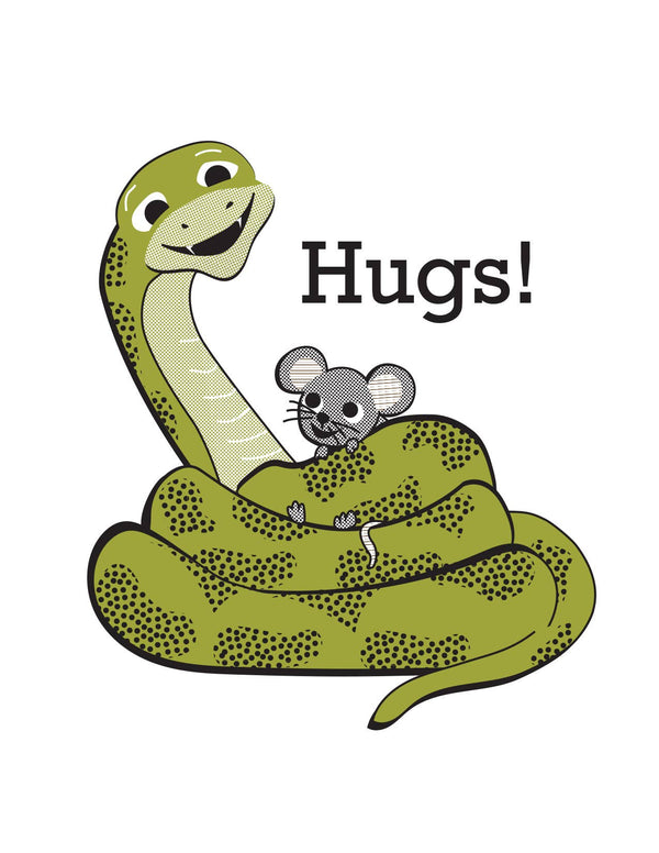 Boa Constrictor & Mouse Hugs Card - DIGS