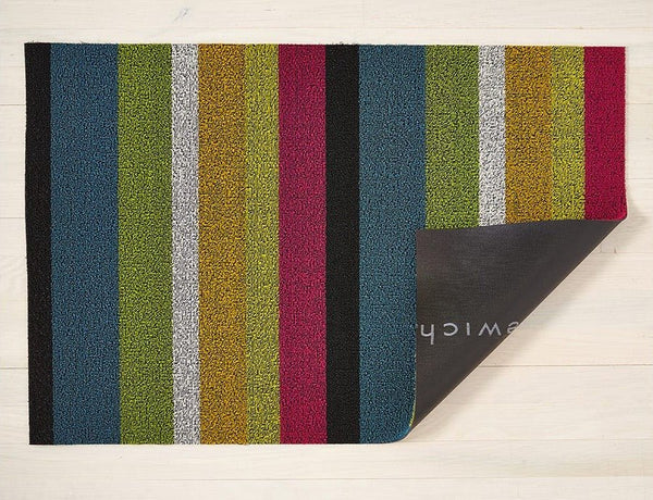 Bold Stripe Shag Floor Mat - DIGS