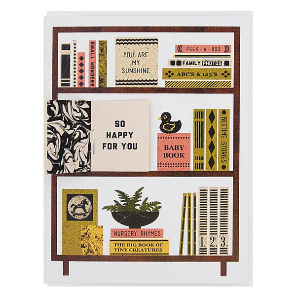 Book Shelves Baby Card - DIGS