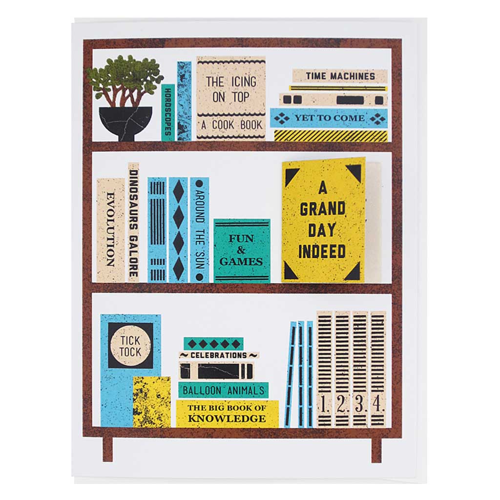 Book Shelves Birthday Card - DIGS