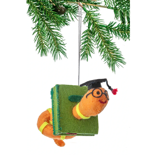 Bookworm Ornament - DIGS