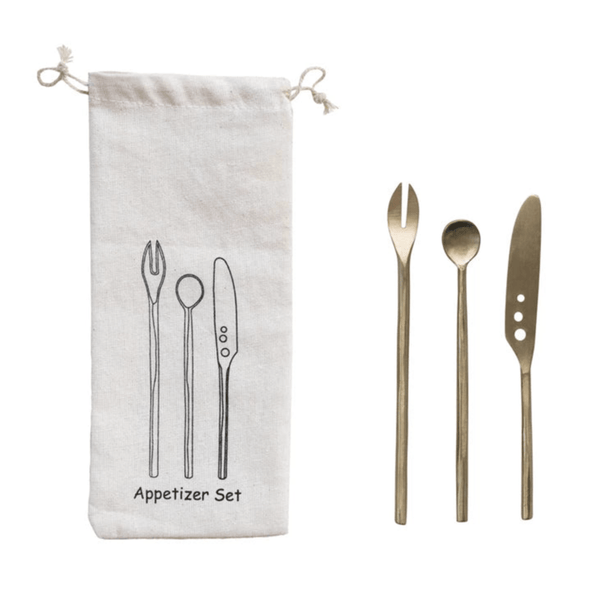 Brass Appetizer Cutlery Set - DIGS