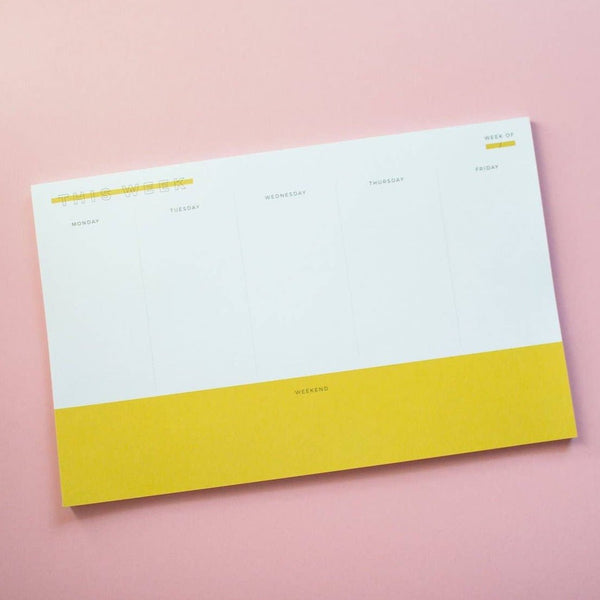 Bright Weekly Plan Note Pad - DIGS