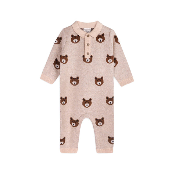 Brown Bear Sweater Knit Jumpsuit - DIGS