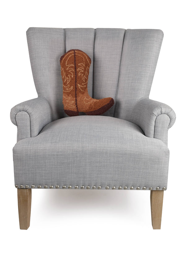 Brown Cowboy Boot Hook Pillow - DIGS