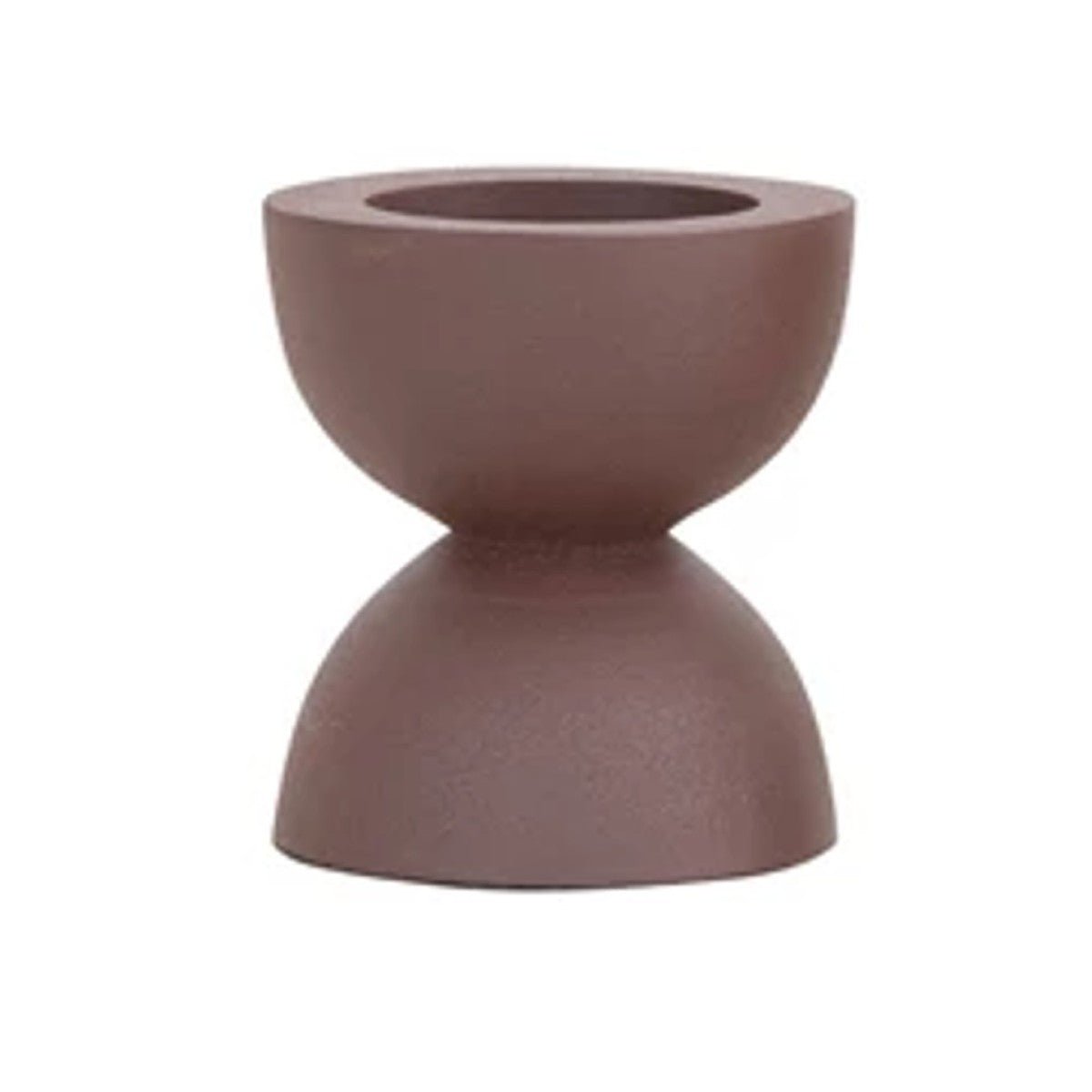 Brown Textured Metal Tealight Holder - DIGS