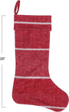 Brushed Cotton Flannel Stocking w/ Stripes - DIGS
