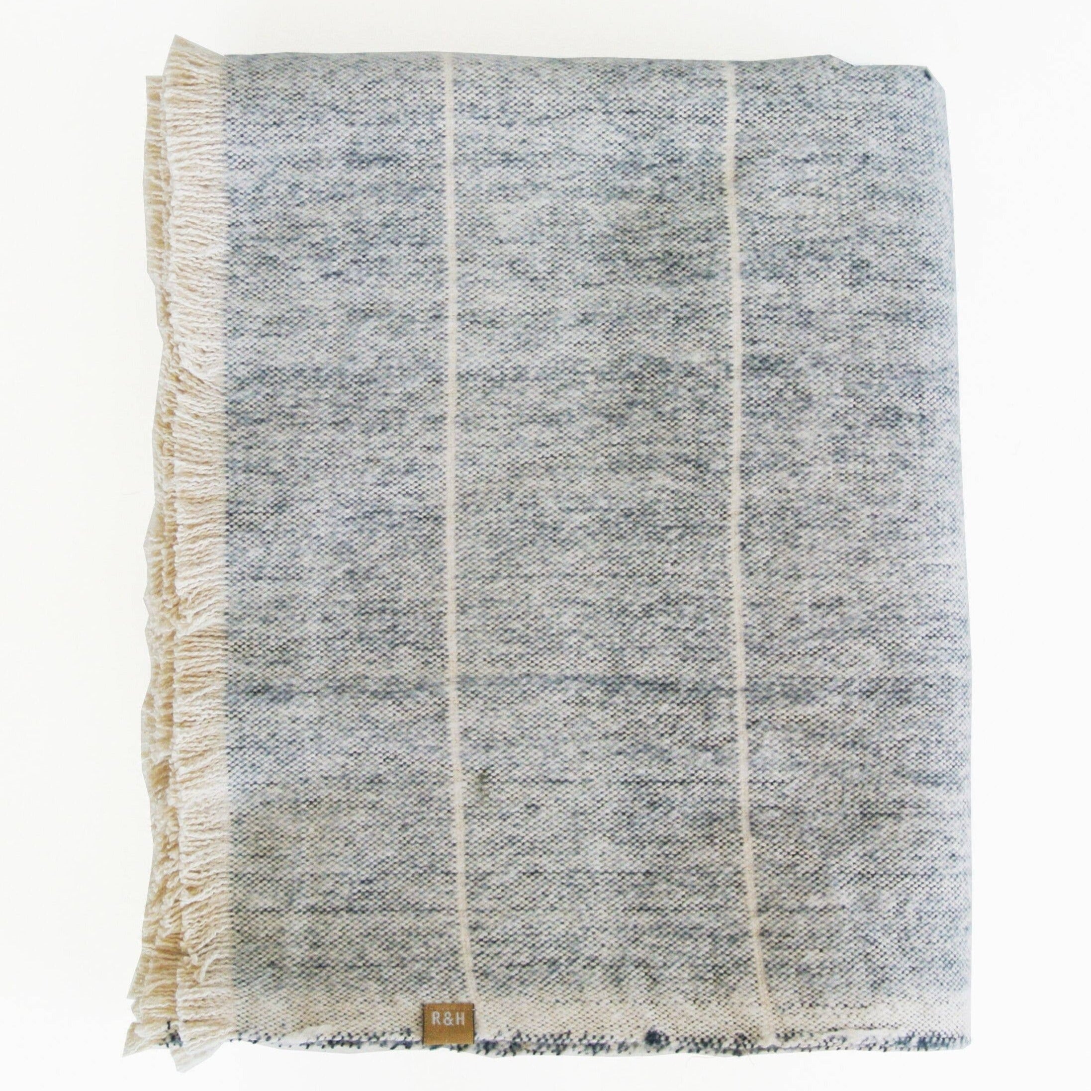 Brushed Navy Stripe Throw - DIGS
