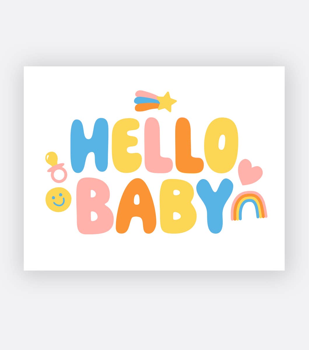 Bubbly Hello Baby Card - DIGS