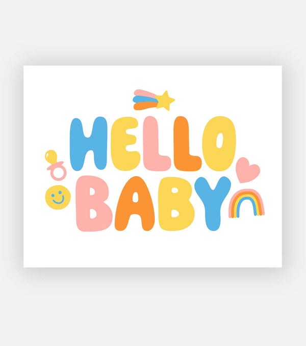 Bubbly Hello Baby Card - DIGS