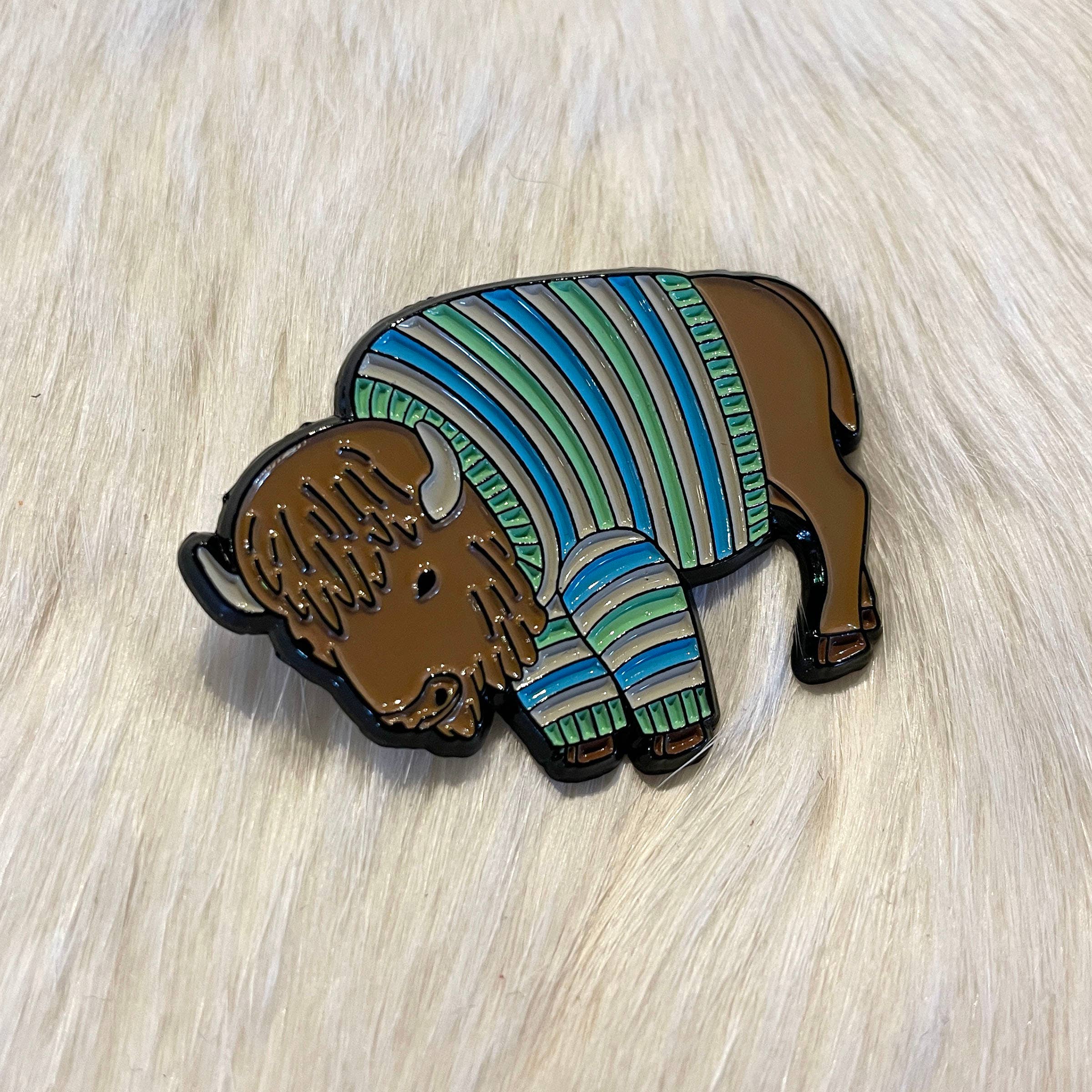 Buffalo Sweater Enamel Pin - DIGS