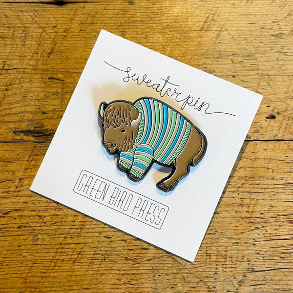 Buffalo Sweater Enamel Pin - DIGS
