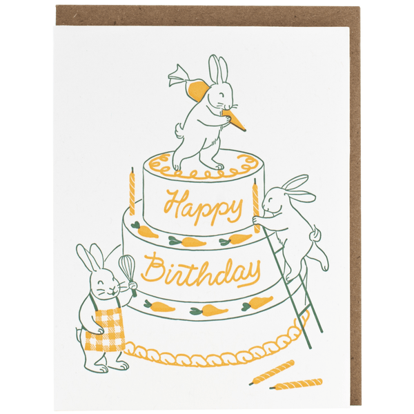 Bunny Bakers Birthday Card - DIGS