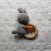 Bunny & Carrot Crocheted Rattle Ring - DIGS