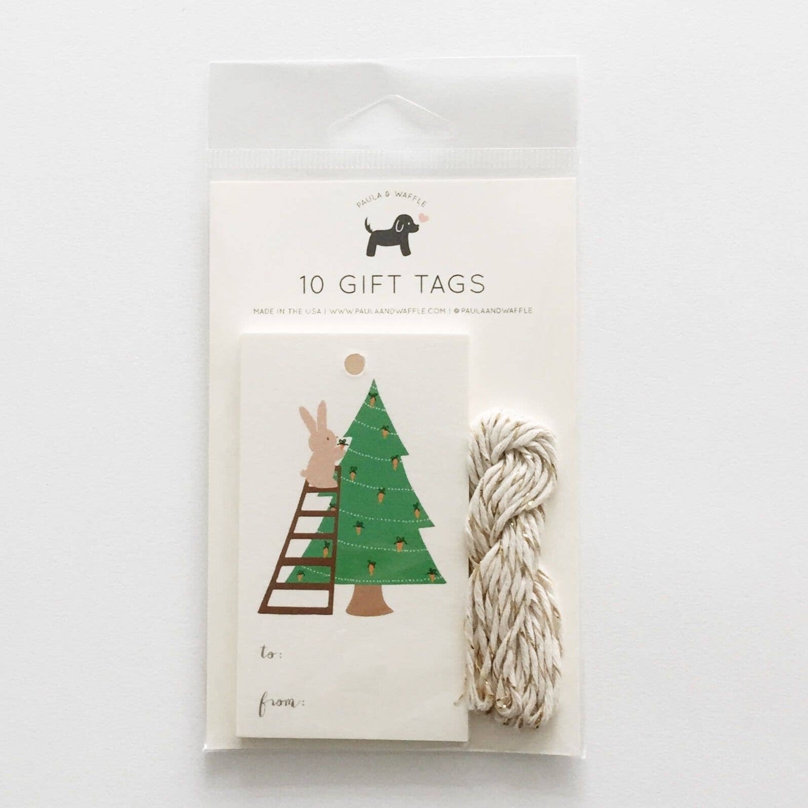 Bunny Christmas Gift Tag - DIGS