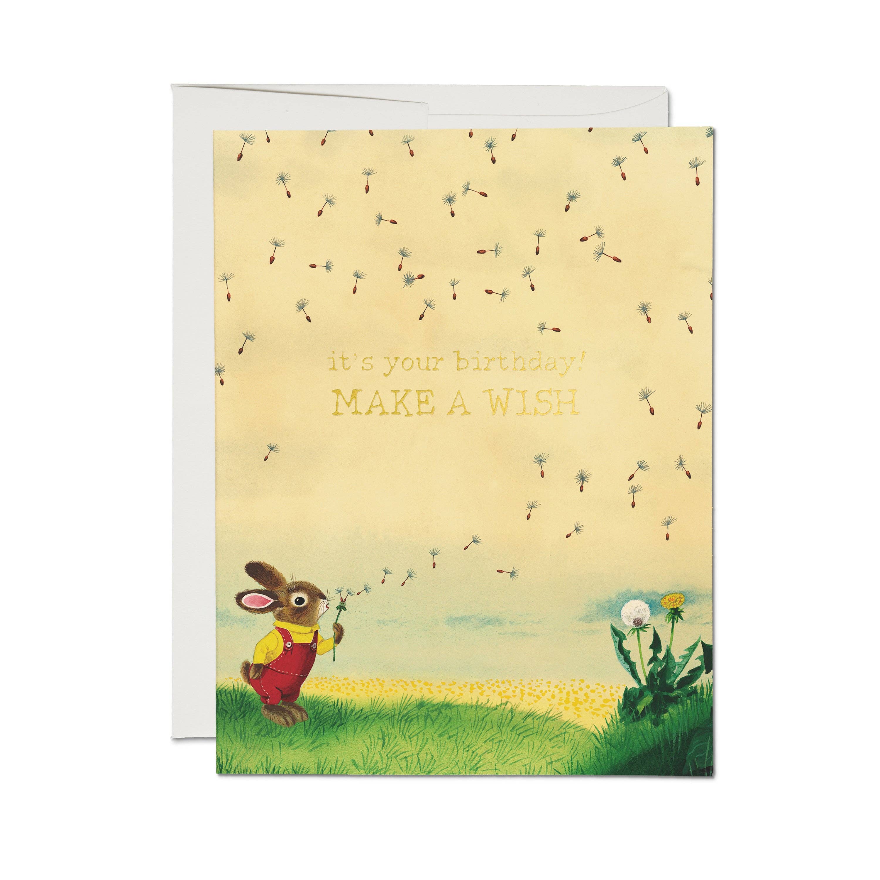 Bunny & Dandelion Birthday Card - DIGS