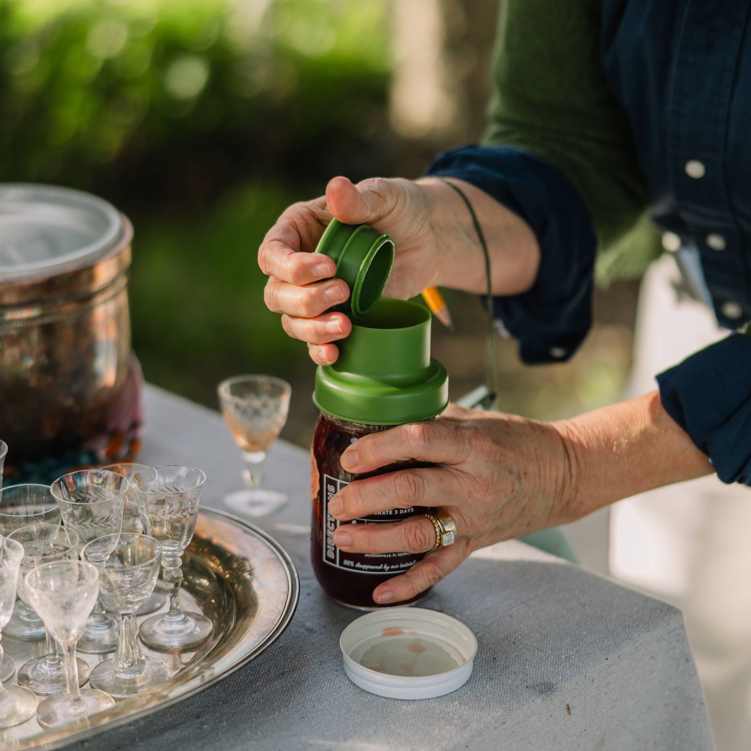 Cocktail Shaker & Strainer Lid