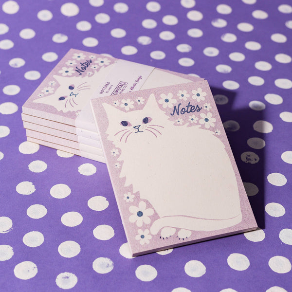 Floral Kitty Notepad