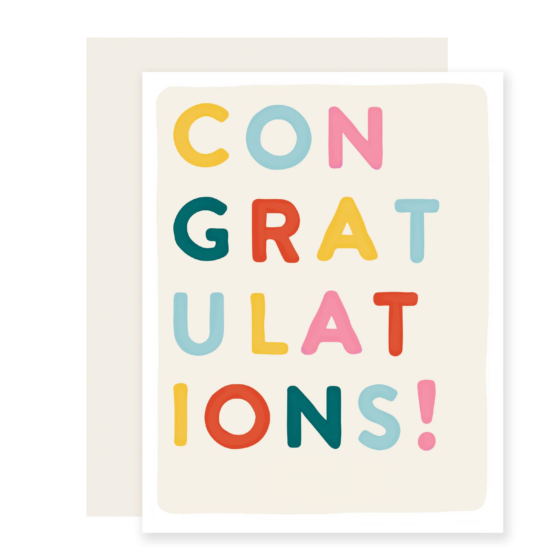 Block Letter Congrats Card