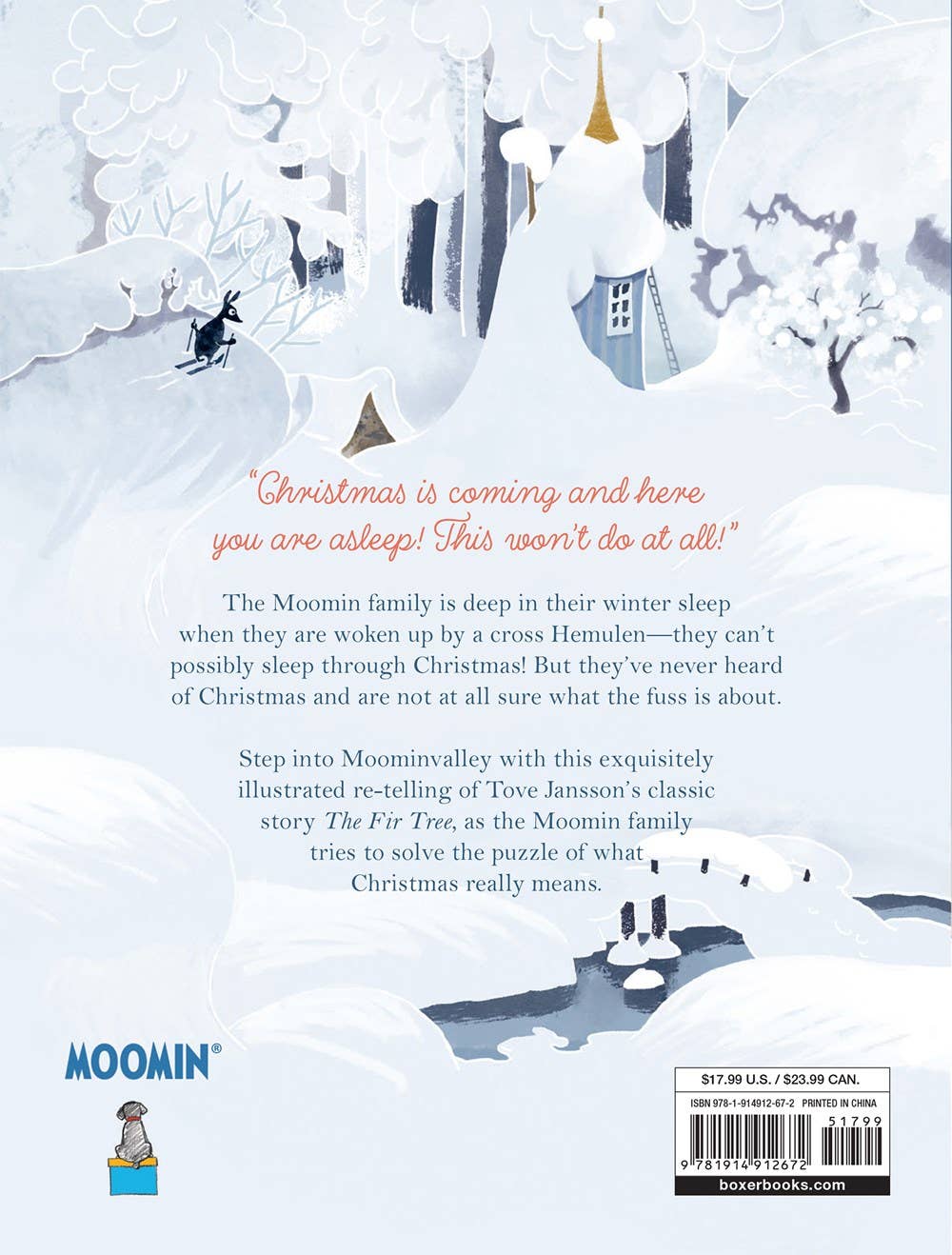 Christmas Comes to Moominvalley (hardcover back) - DIGS