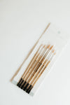 Round Tip Watercolor Brush Set - 6pc