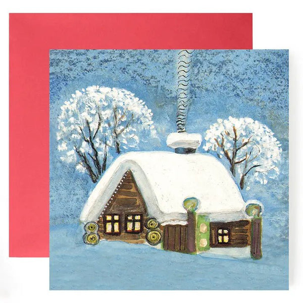 Cabin in the Snow Christmas Card - DIGS