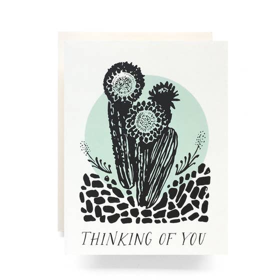 Cactus Thinking Of You Greeting Card - DIGS