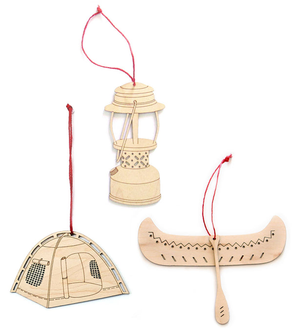 Camp Themed Ornament Set - DIGS