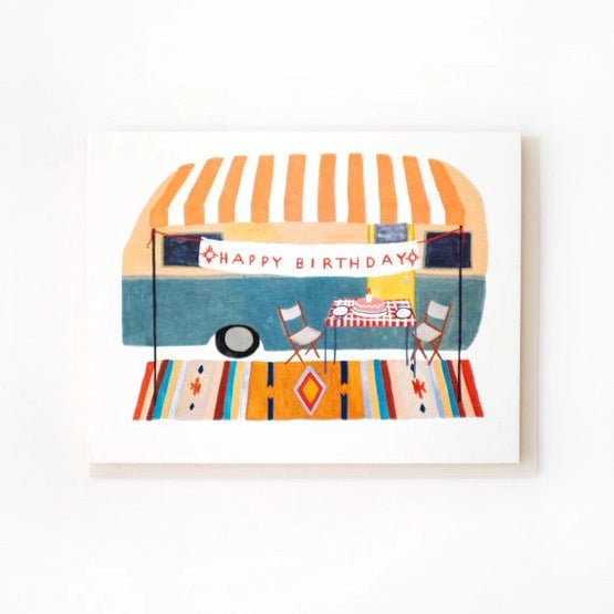 Camper Trailer Birthday Card - DIGS