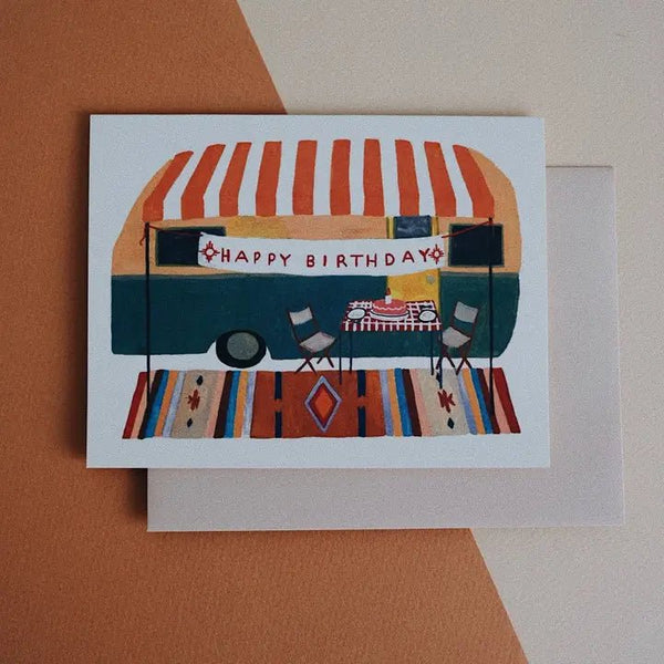 Camper Trailer Birthday Card - DIGS
