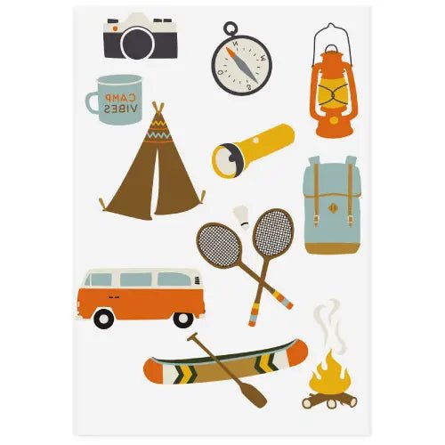 Camping Tattoo Sheet - DIGS