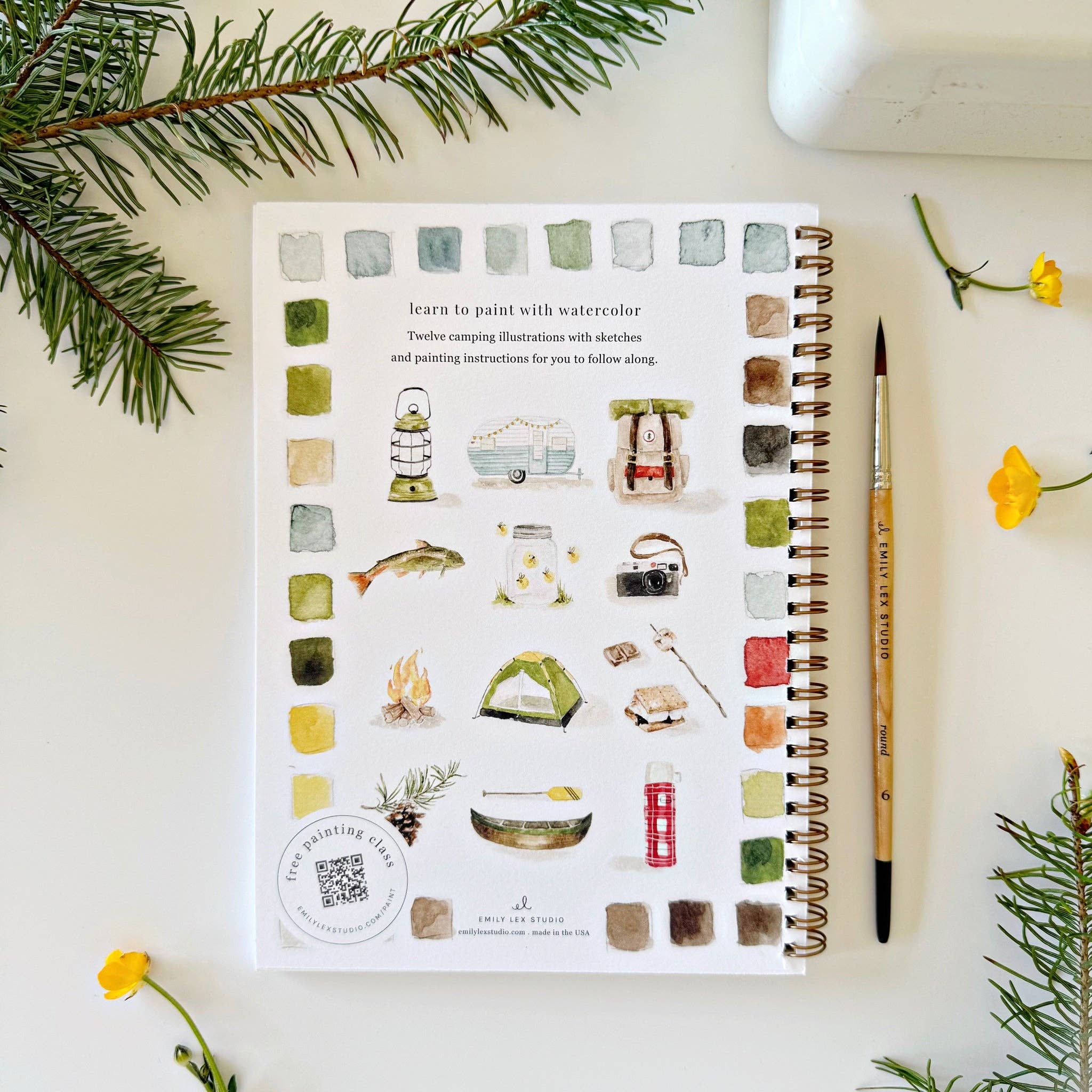 Camping Watercolor Workbook - DIGS