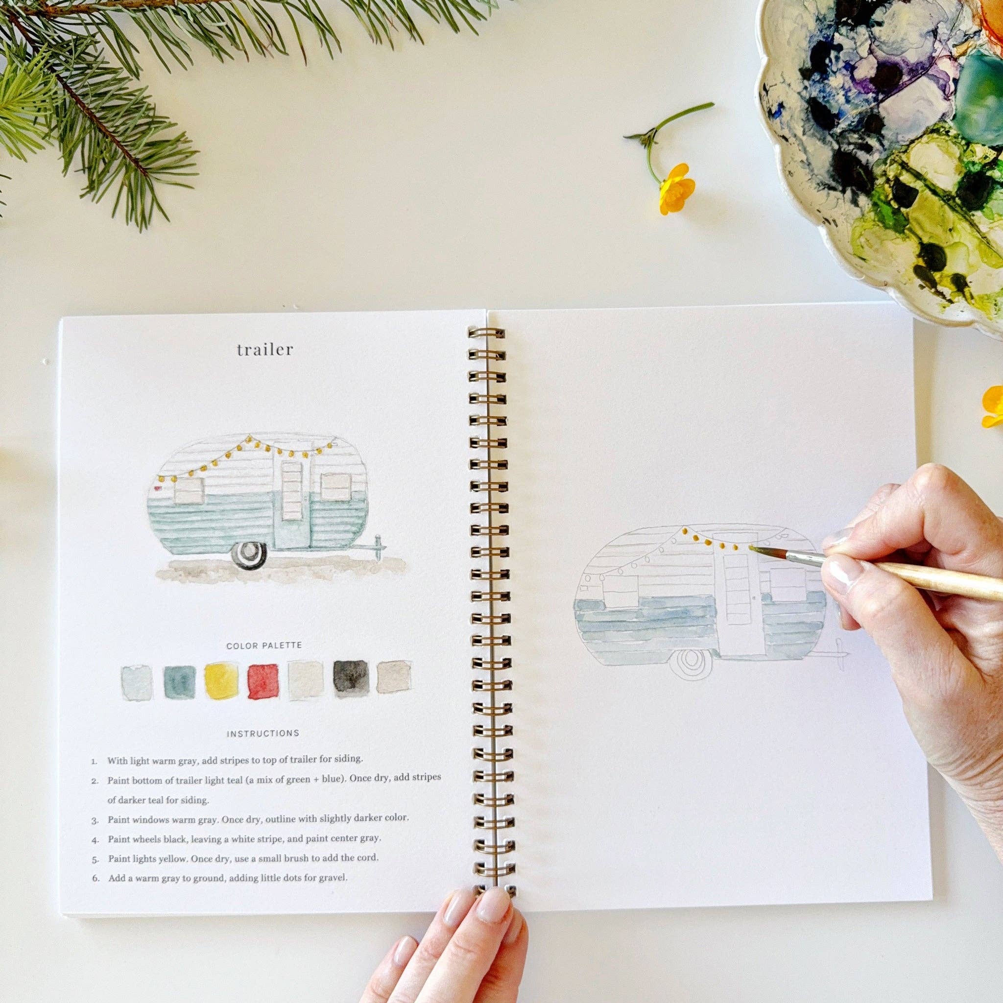 Camping Watercolor Workbook - DIGS