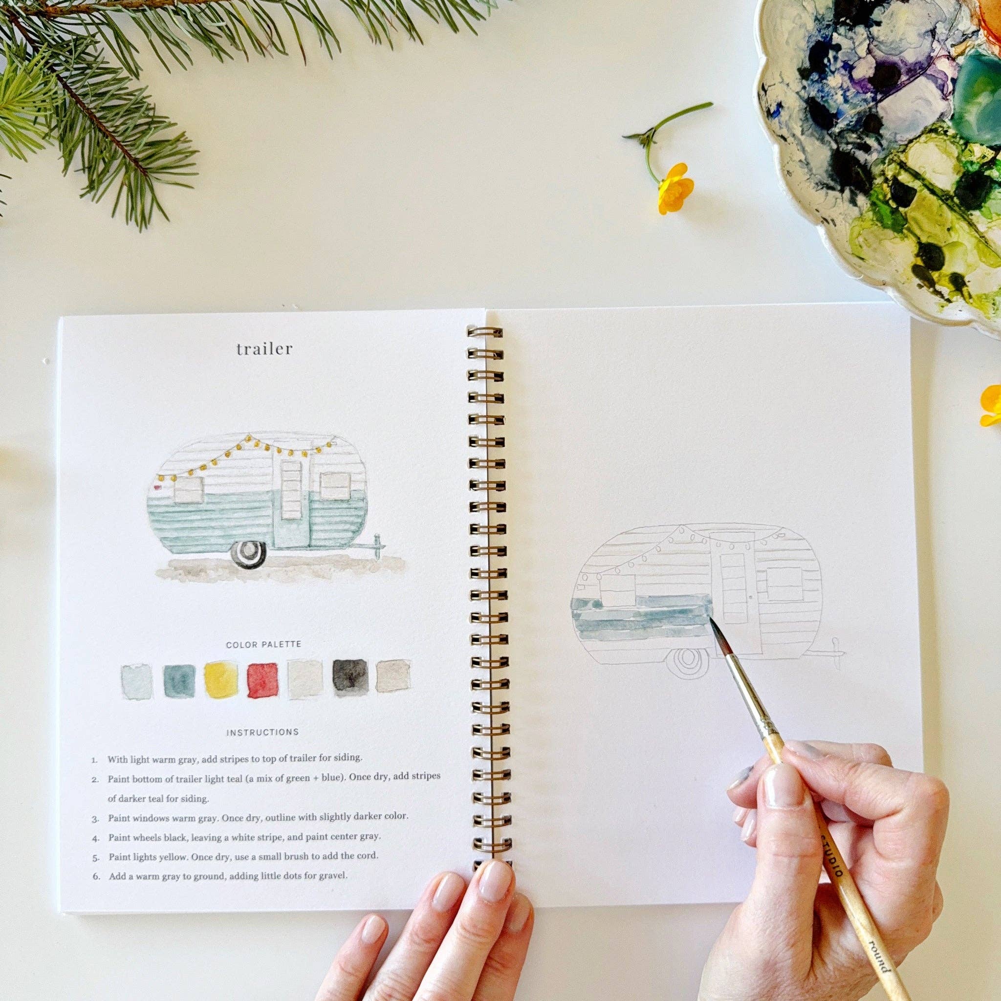 Camping Watercolor Workbook - DIGS