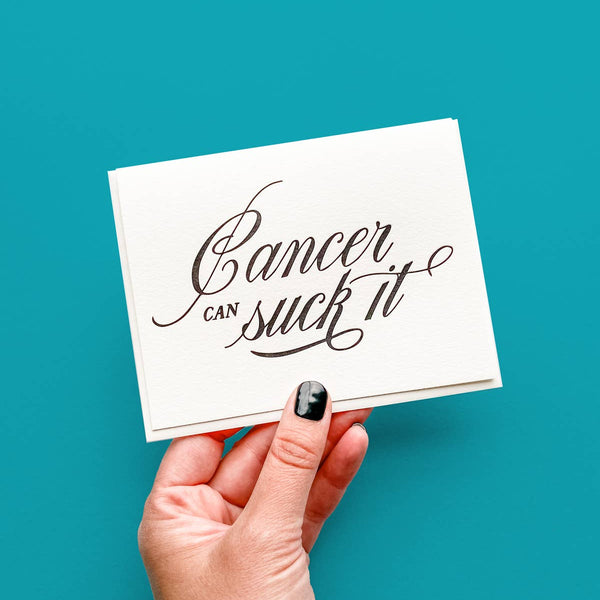 Cancer Sucks Letterpress Sympathy Card - DIGS
