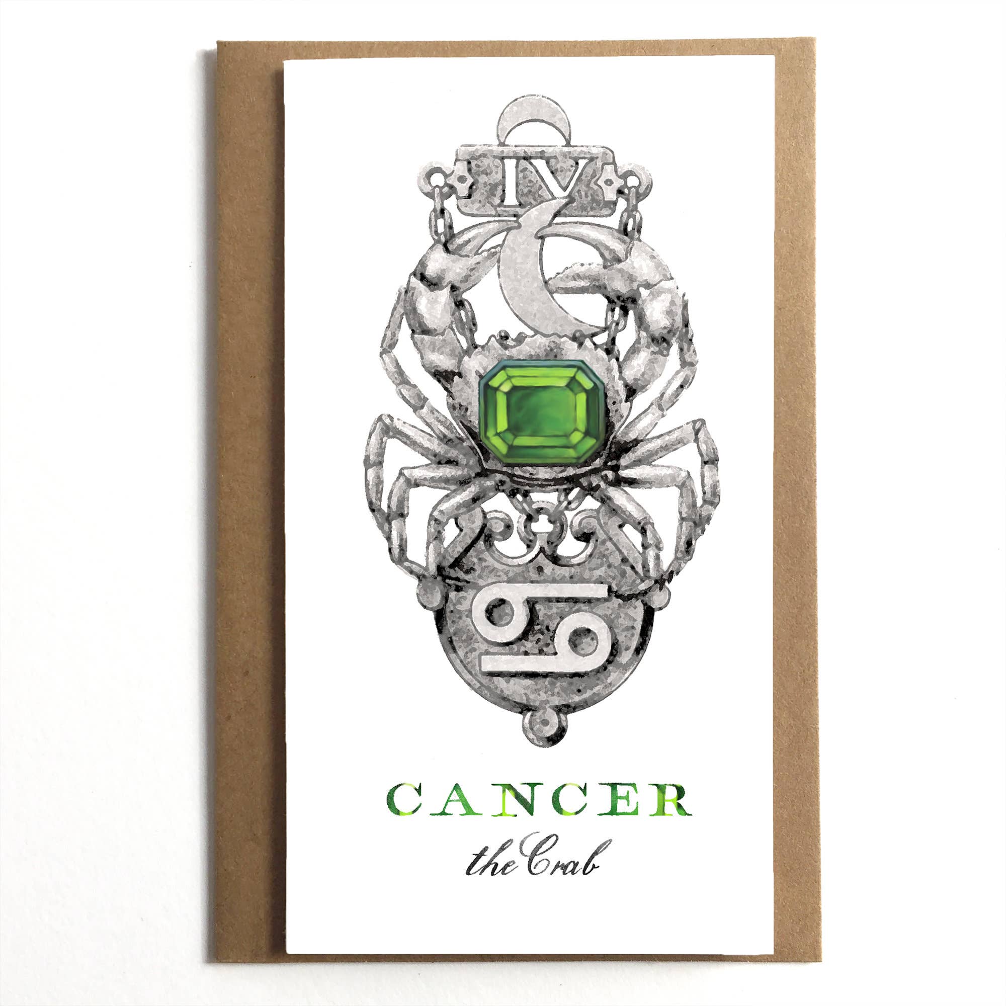 Cancer the Crab Zodiac Card - DIGS