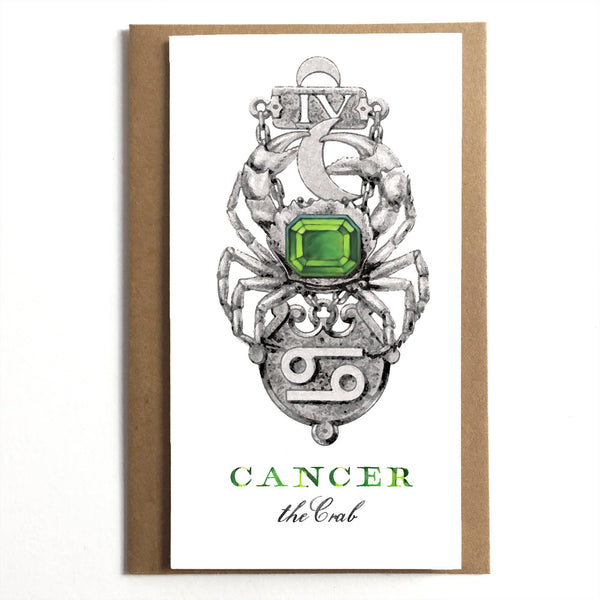Cancer the Crab Zodiac Card - DIGS