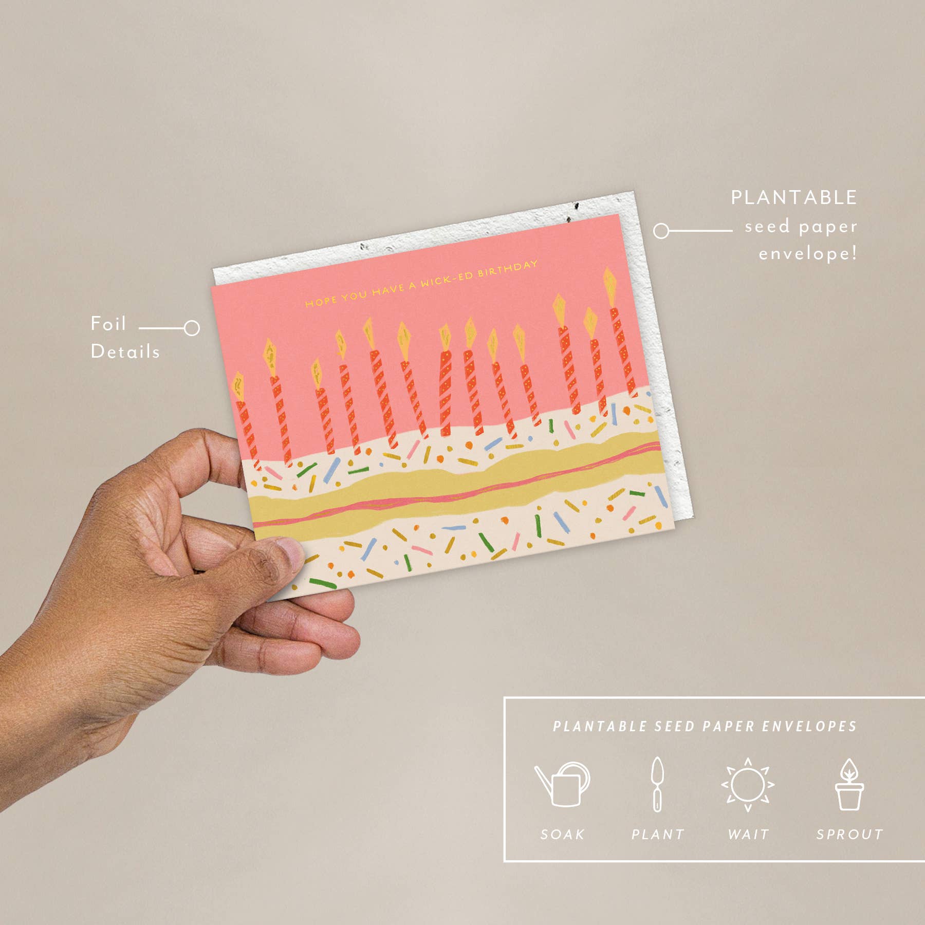 Candle Wick - ed Birthday Card - DIGS