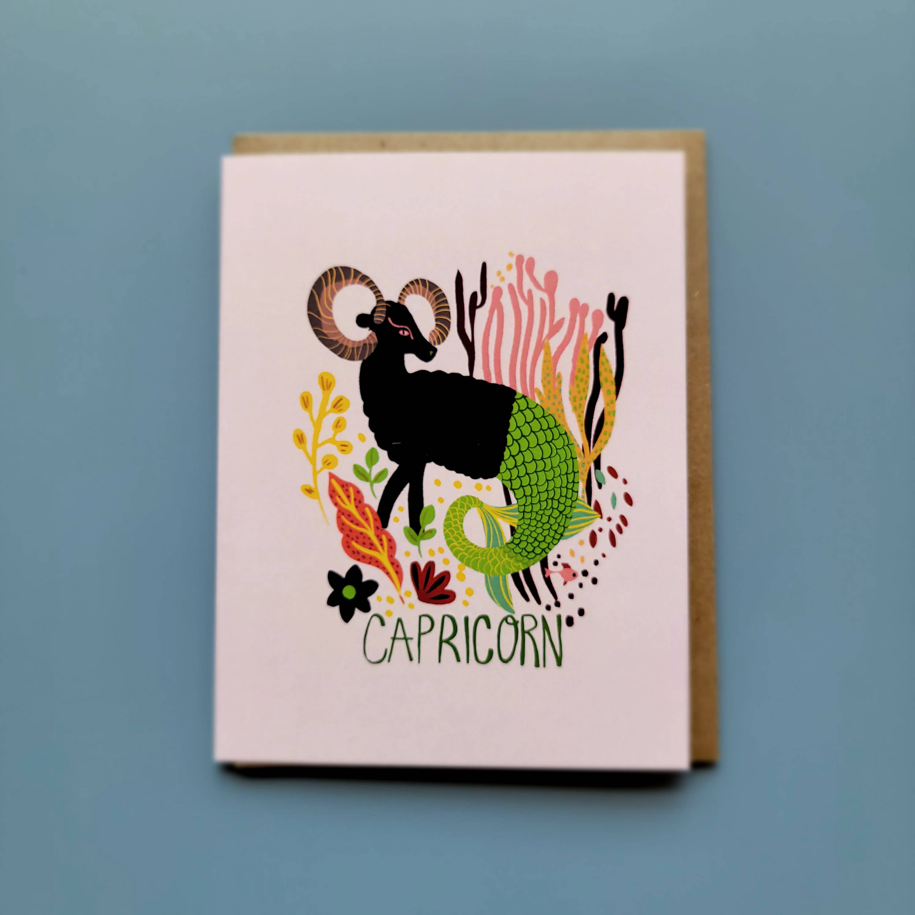 Capricorn Zodiac Greeting Card - DIGS