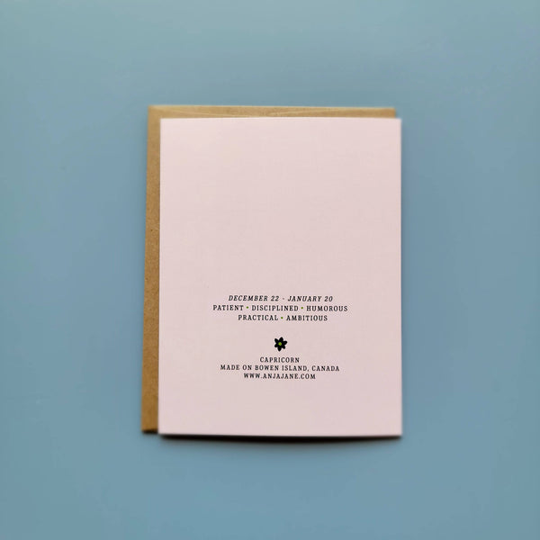 Capricorn Zodiac Greeting Card - DIGS