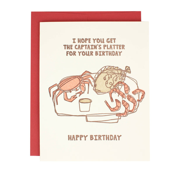Captain's Platter Birthday Card - DIGS