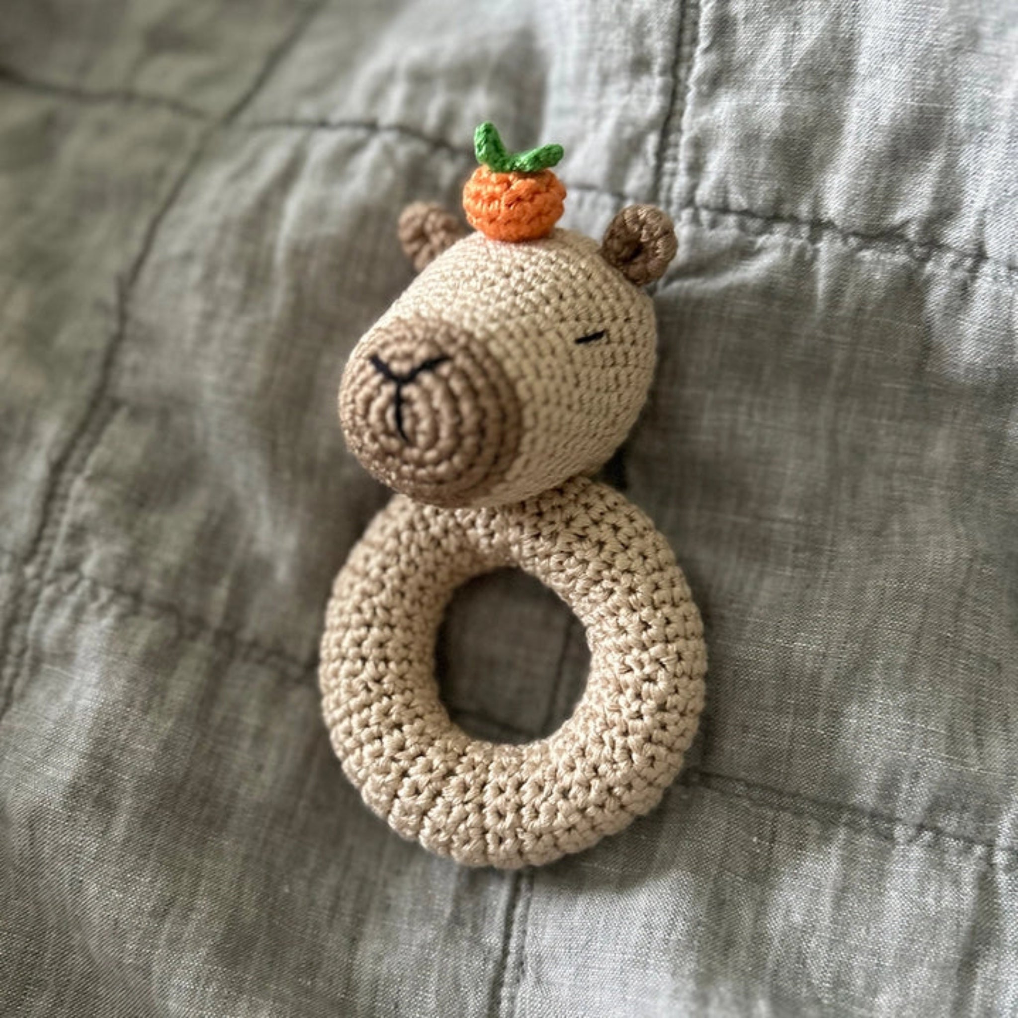 Capybara Crochet Rattle - DIGS
