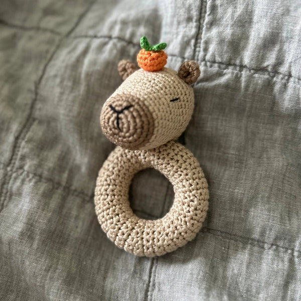 Capybara Crochet Rattle - DIGS