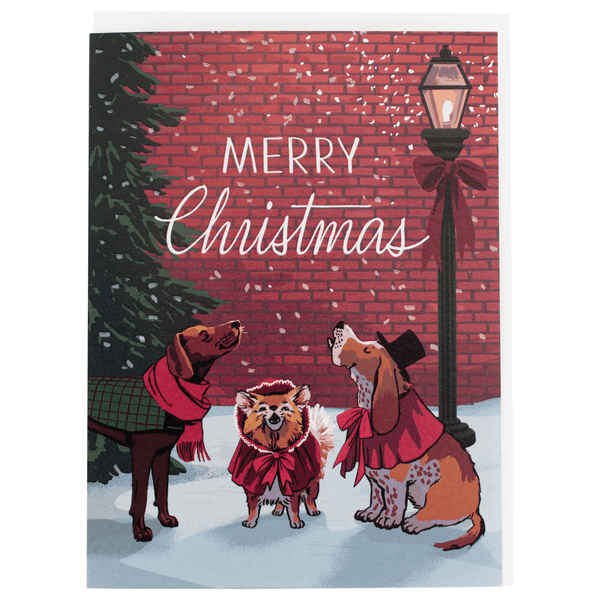 Caroling Dogs Christmas Card - DIGS