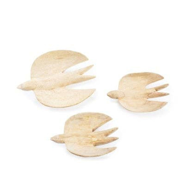 Carved Wood Wall Birds - DIGS