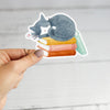 Cat and Books Sticker - DIGS