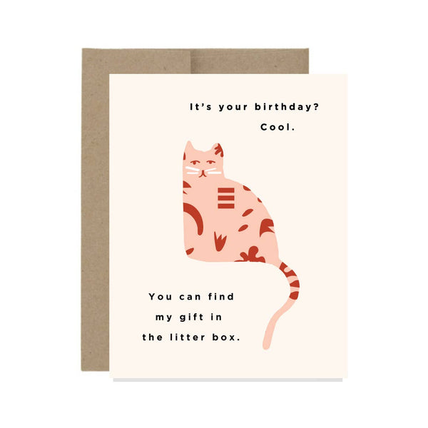 Cat Birthday Card - DIGS