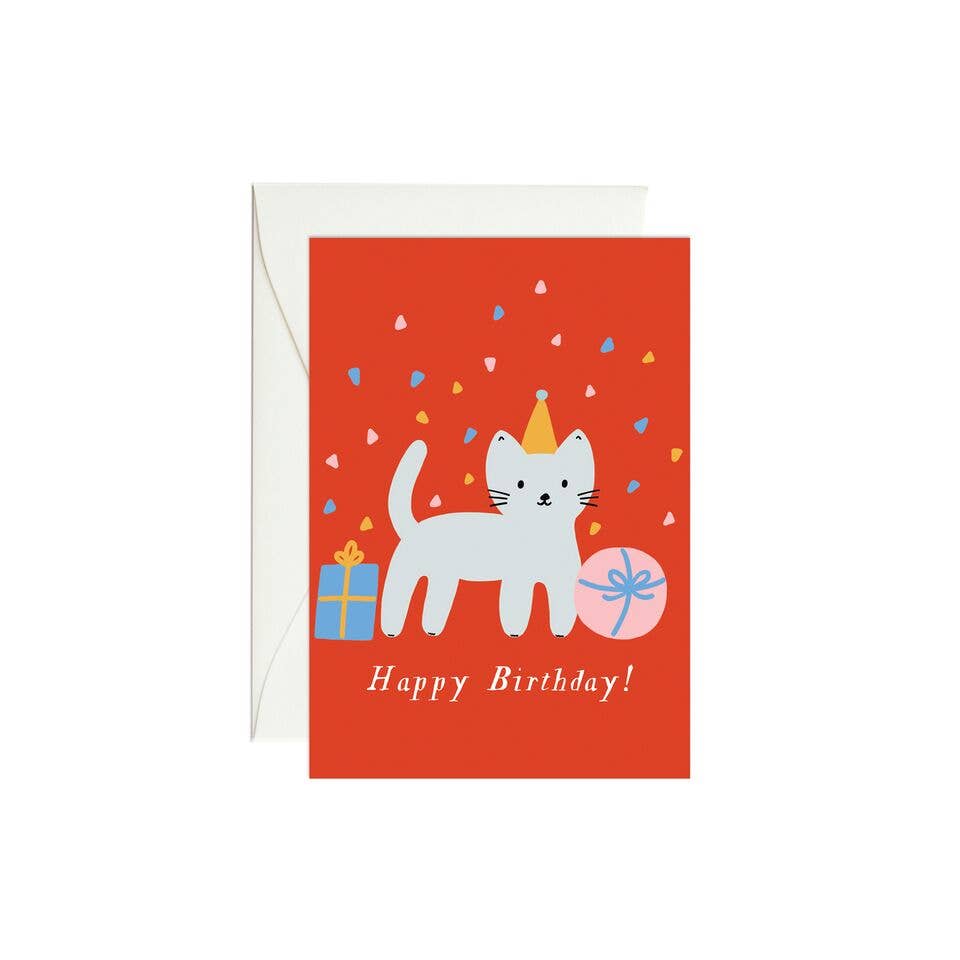 Cat Birthday Mini Enclosure Card - DIGS